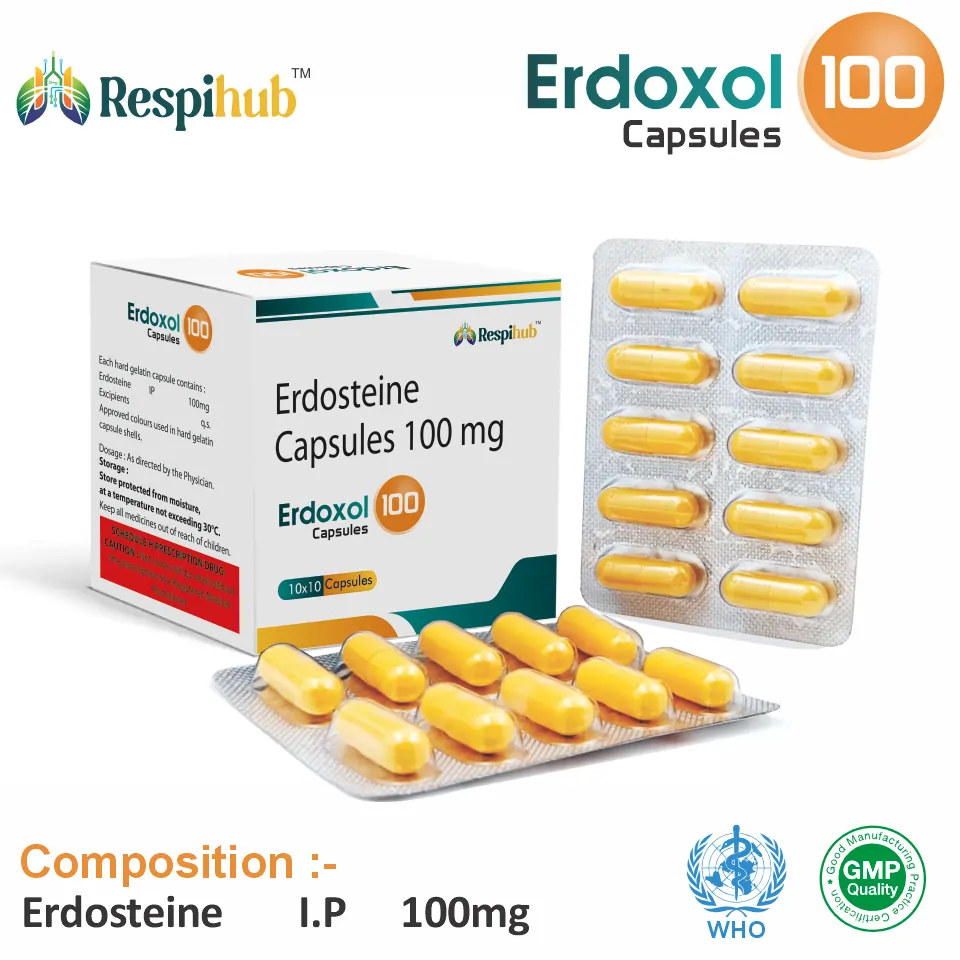 Erdosteine 100 mg Capsule PCD Pharma Franchise